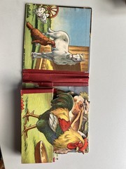 Saalfield Publishing 1941 Farmyard Play Book Vintage Illustrated Hardcover