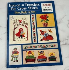 Iron On Embroidery Transfers Cross Stitch Book Variety 1981 Craftways CS4 Color