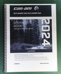 2024 Can-Am Outlander 850 XT-P Owner’s Manual: 276 Pages & Protective Covers