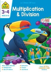 School Zone School Zone Multiplication & Division Grades 3-4 Workboo (Paperback)