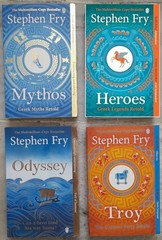 Stephen Fry Greek Myths Series 4 Books Set (Heroes, Mythos, Troy,Odessy)
