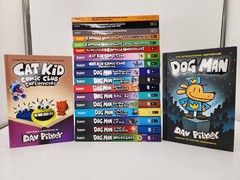 Lot of 19 Dog Man (1-11) Cat Kid Captain Underpants HC Books By Dav Pilkey