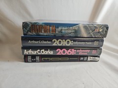 Arthur C Clarke – LOT OF 4 HARDCOVER BOOKS. Rama II, odyssey 2010 2061 3001 #LBC