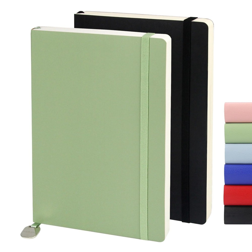 Soft Cover Lined Journal Notebook 2 Pack, 5.6×8.25in Notebook Lined Writing J…