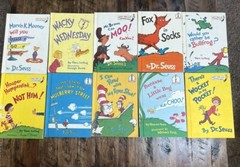 Dr. Suess Vintage 10 Beginner Books Mulberry Street Mr brown moo Fox In Socks