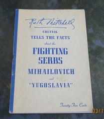 1943 Chetnik Tells The Facts About Fightning Serbs Ruth Mitchell Softbound Book