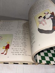 Vintage 1966 The Real Mother Goose Hardcover Nursery Rhymes Book 12×9.25″