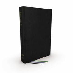NET Bible, Thinline Large Print, Genuine Leather, Black, Comfort Print: Holy Bi