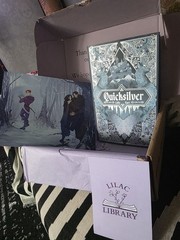 RARE NIB SIGNED Quicksilver Hardback Limited Edition Lilac Library Book