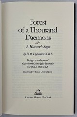 Forest of a Thousand Daemons, D.O. Fagunwa, 1982, 1st American Edition, HCDJ