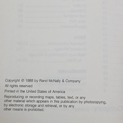 Handy Railroad Atlas of The United States Rand McNally 1988 Maps of 50 States