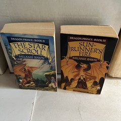 MELANIE RAWN 2 PB Lot Dragon Prince Book 2 and 3 STAR SCROLL SUN RUNNERS FIRE