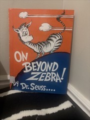 Vintage out of print Dr Seuss Book On Beyond Zebra Hardcover-very good