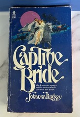 Captive Bride 1977 Johanna Lindsey Vintage Blue Cover First Avon Printing