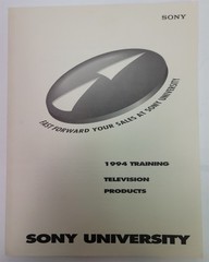 1994 Sony University Sales Training & Field Manual for Television Products