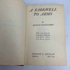 A Farewell To Arms Book Ernest Hemingway HC DJ 1929 Rare Photoplay Edition