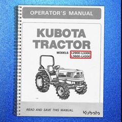 KUBOTA L2900 L3300 L3600 L4200 OPERATION MANUAL – LOOP BOUND – ROBUST COVERS