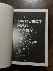 Project Hail Mary Andy Weir SIGNED AUTOGRAPHED 2021 First Edition Hardcover