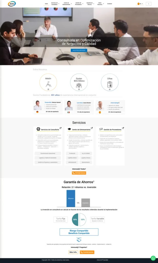 Página Web - BOQ Consulting