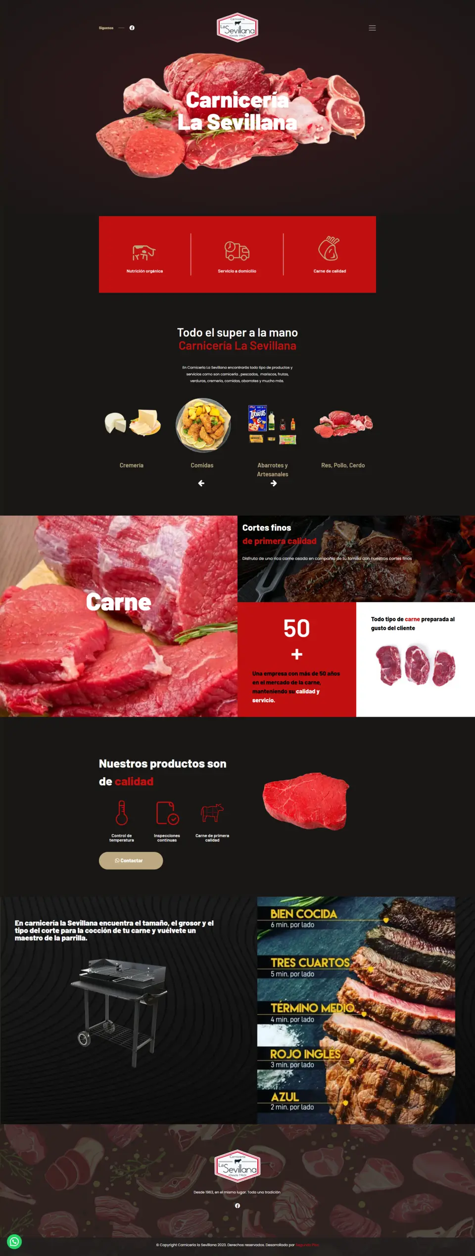 Página Web Guadalajara - Carnicería La Sevillana