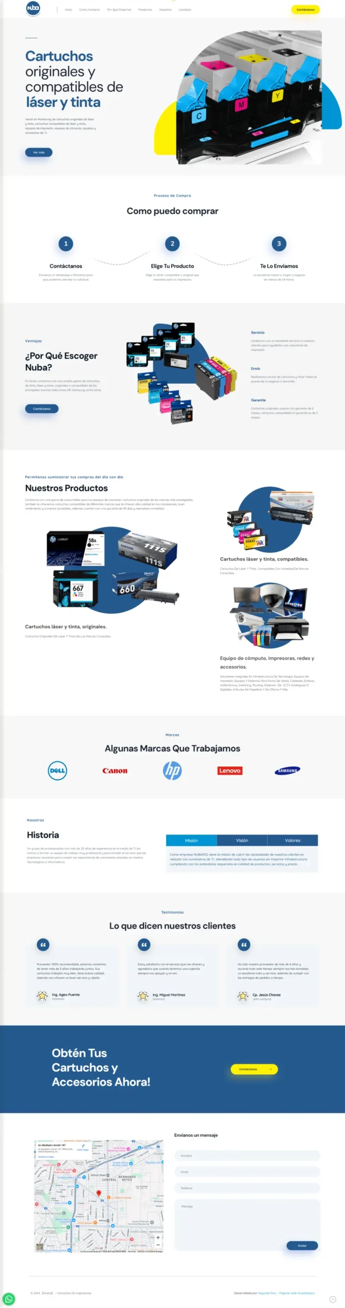 Landing Page Nubasys